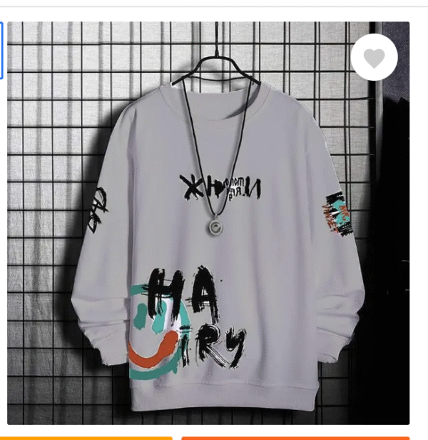 Men Printed Round Neck Cotton Blend White T-Shirt